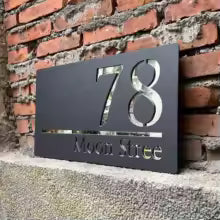 Custom LED House Number Plaque