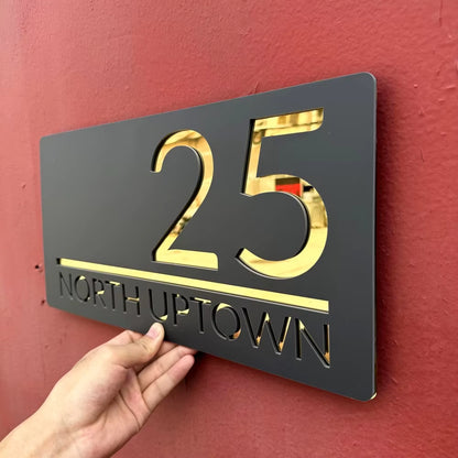 Custom LED House Number Plaque