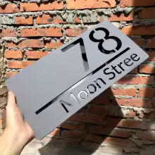 Custom LED House Number Plaque